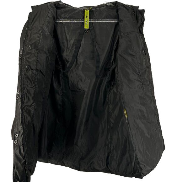 Soia & Kyo Down Parka Faux Fox Fur Trim Coat Full Zip Black Winter Snow Small - Picture 6 of 9